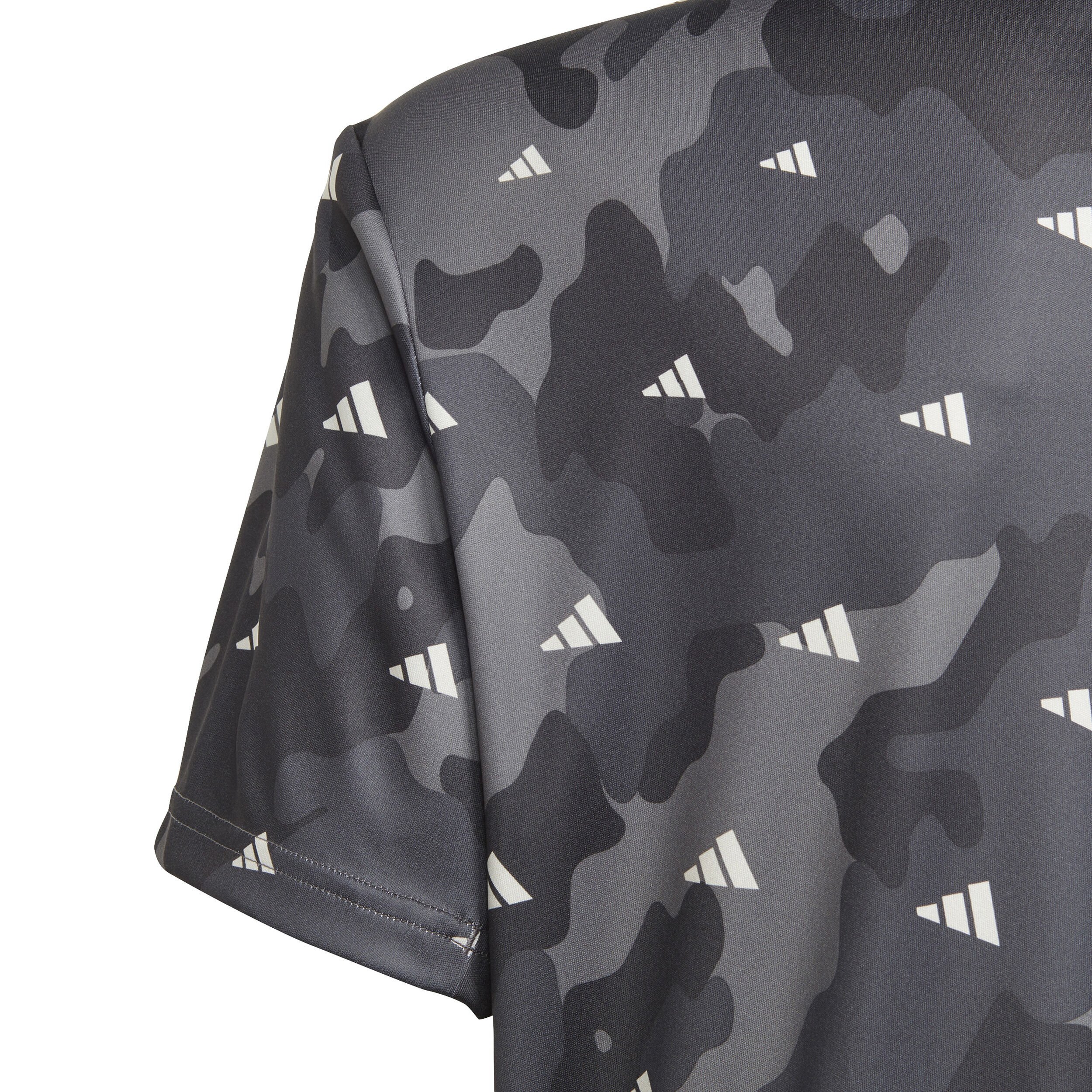 Essentials Seasonal Aeroready All Over Print T-Shirt Jungen - Dunkelgrau, Weiß