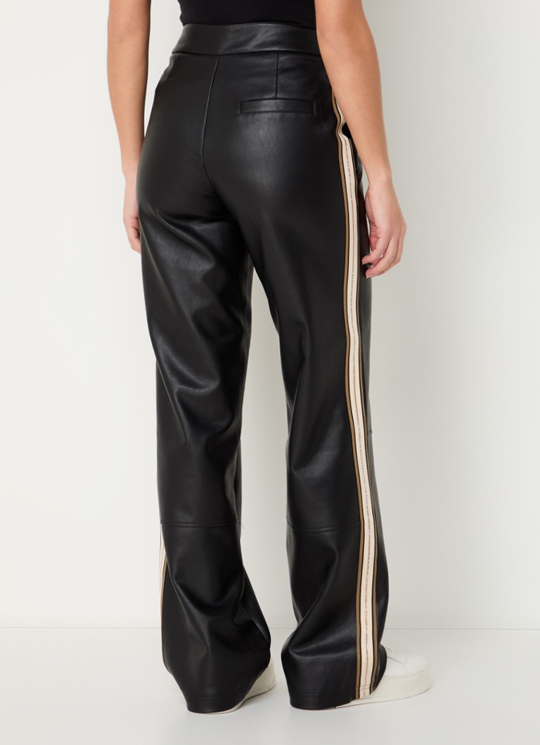 Pantaloni NIKKIE Hydra din piele ecologică cu talie înaltă