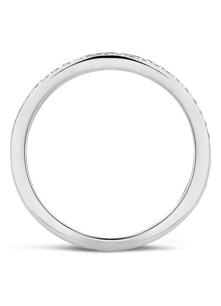 Blush Ring of 14 carat white gold with cubic zirconia 1119WZI