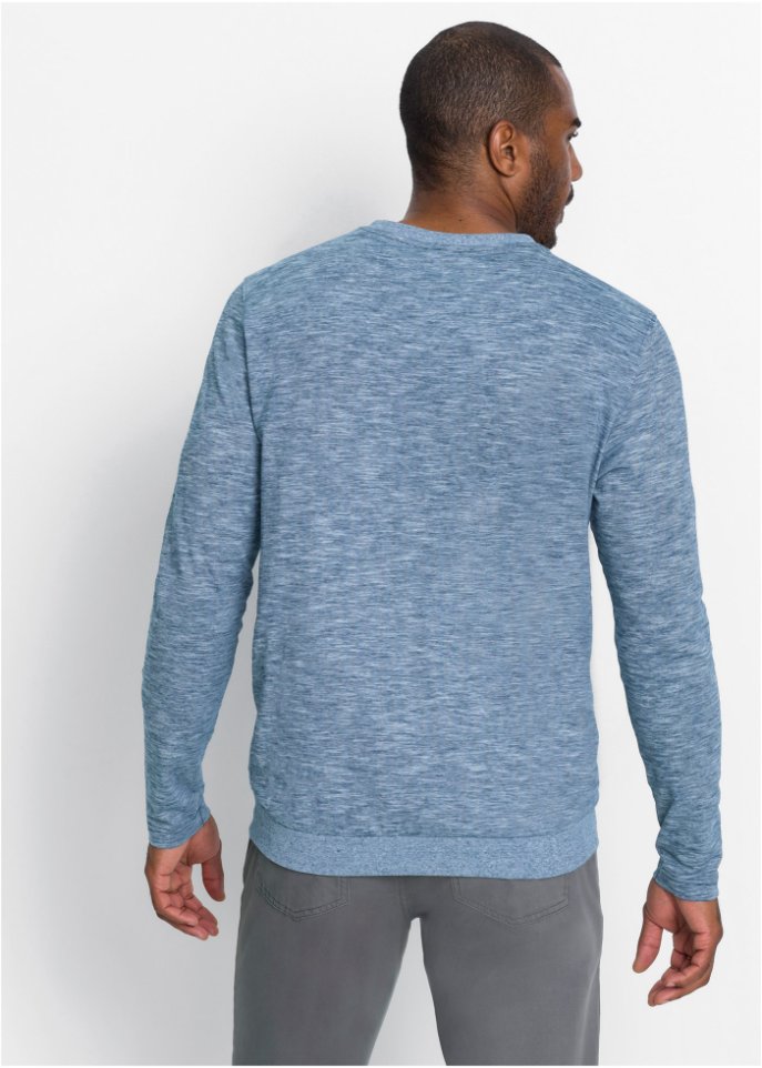 Henleyshirt mit Komfortschnitt, Langarm