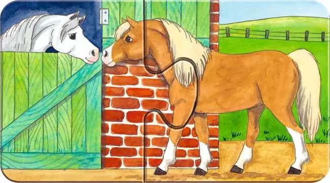 Kinderpuzzle ab 2 Jahren - Auf dem Bauernhof - 2 Teile