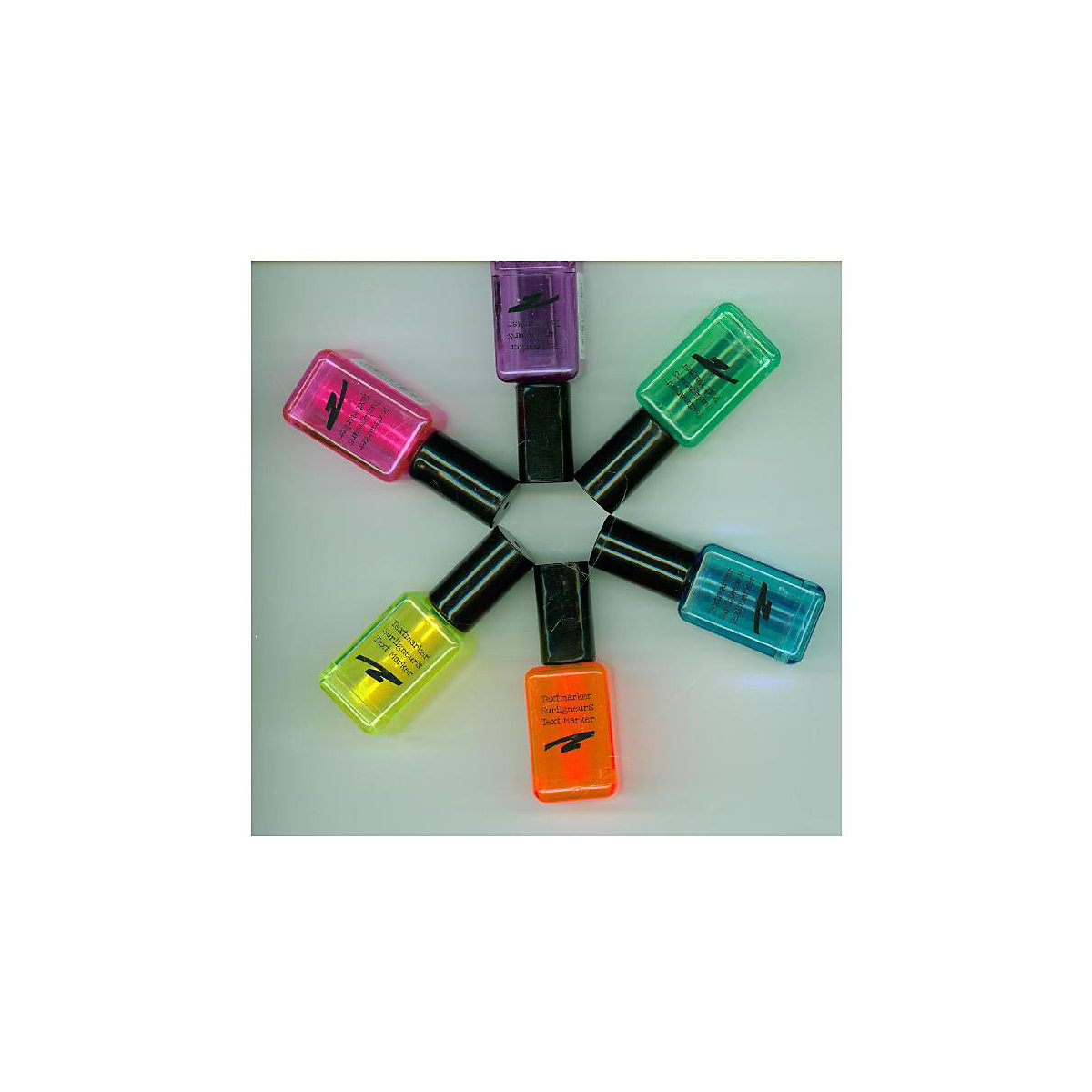 Mini-Textmarker Nagellack, sortiert