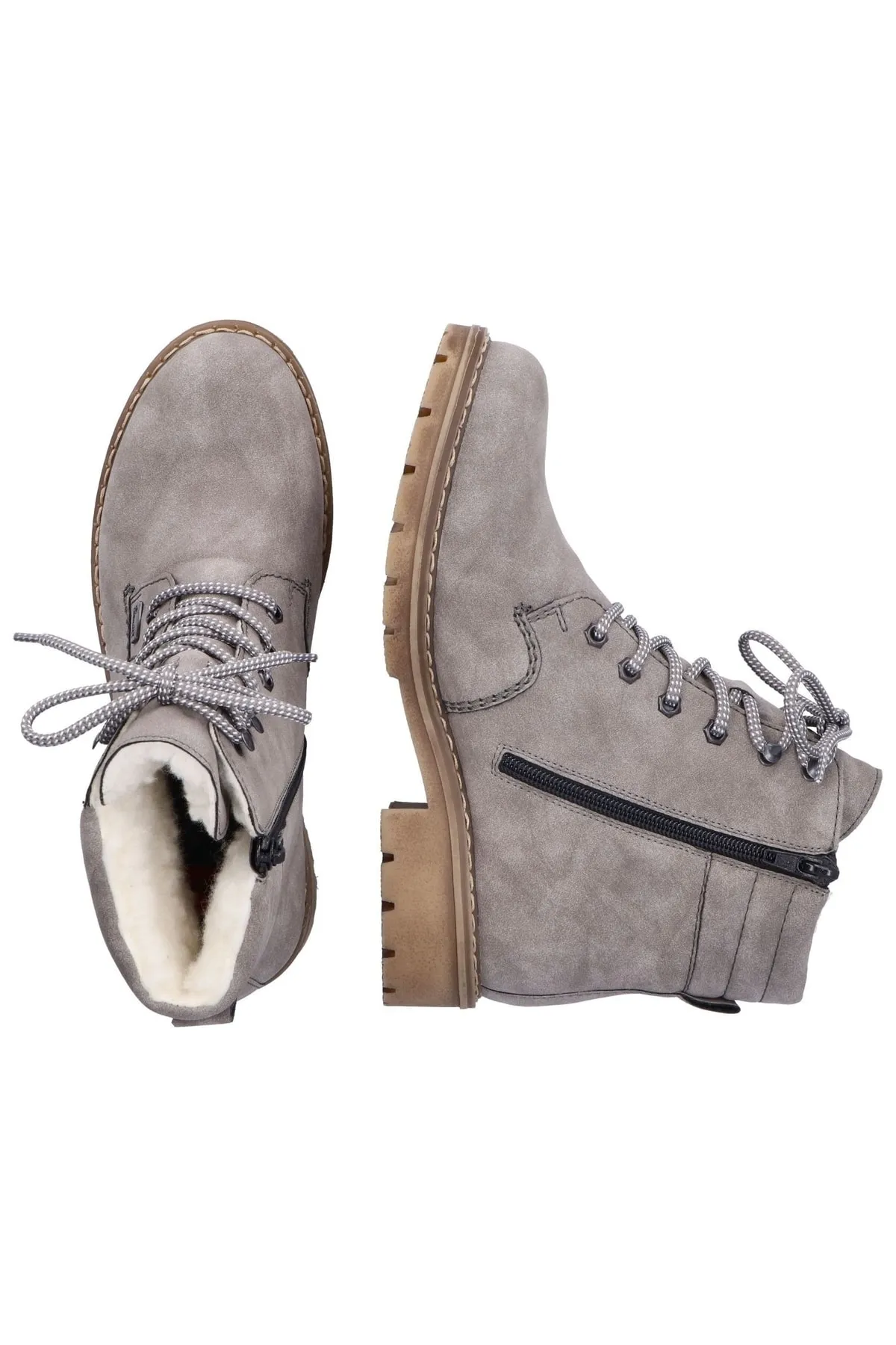 Rieker  Stiefelette - Grau - Blockabsatz