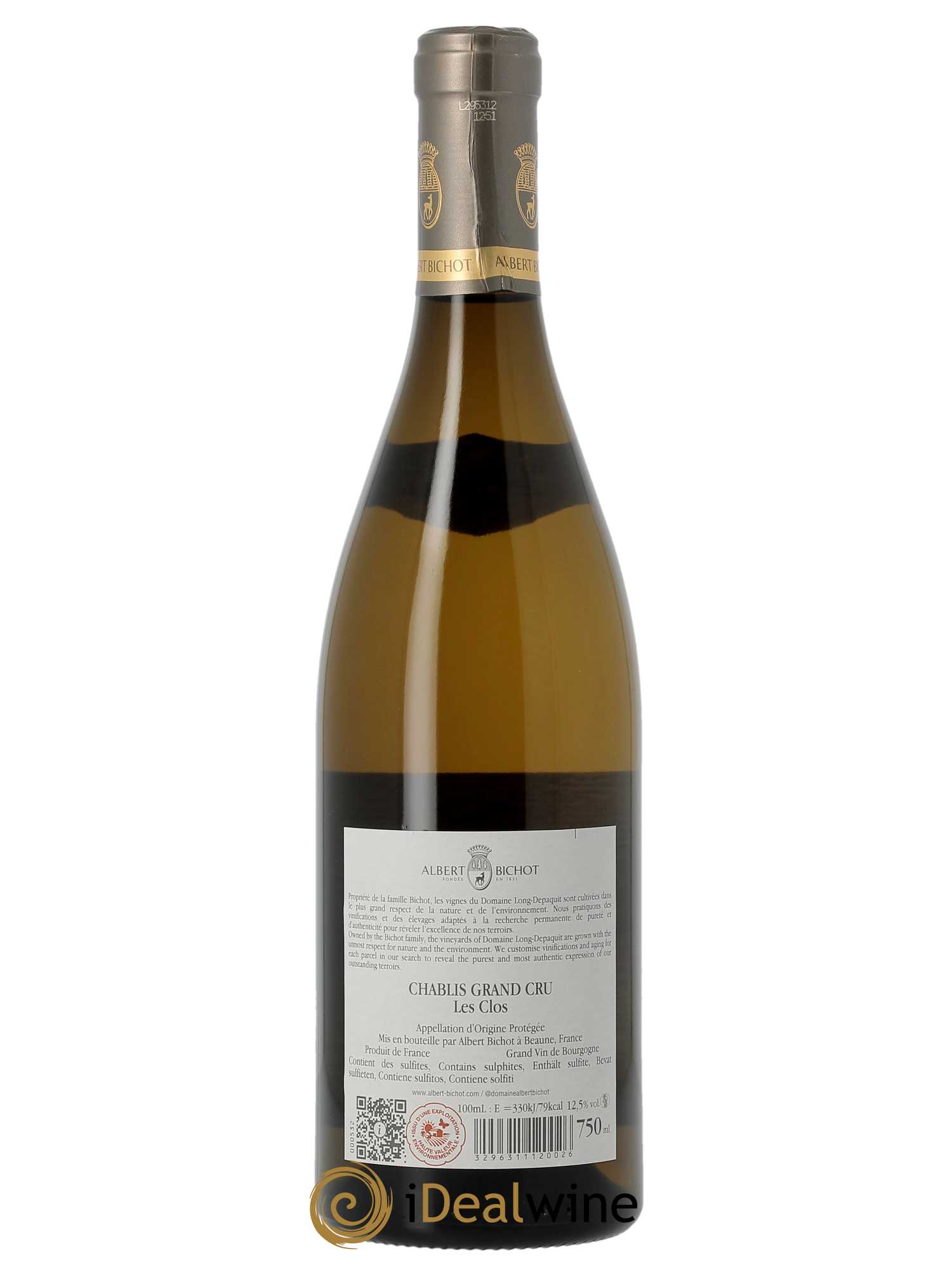 Chablis Grand Cru Les Clos Long Depaquit - Albert Bichot (Domaine)  2021 - Lot de 1 Bouteille