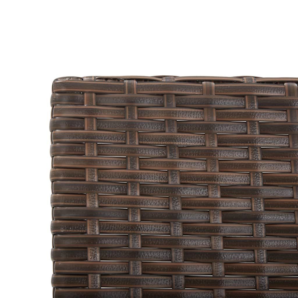 vidaXL Gartenbank Gartenbank mit Auflagen 176 cm Braun Poly Rattan (1-St)