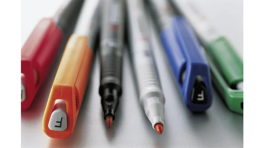 STABILO® Folienstift - STABILO OHPen universal - wasserlöslich medium - 4er Pack - grün, rot, blau, schwarz sortiert