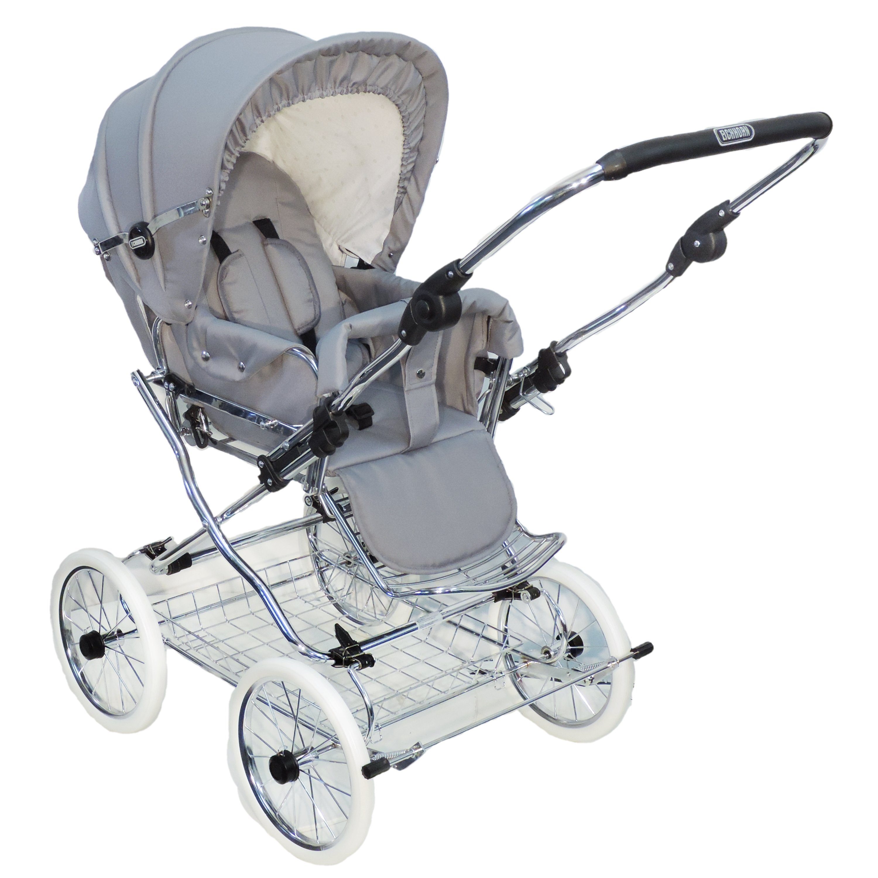 Eichhorn Kinderwagen Kombi-Kinderwagen Designer, mit EVA-Vollmaterial-Rädern, umbaubar zum Sportwagen - made in EU