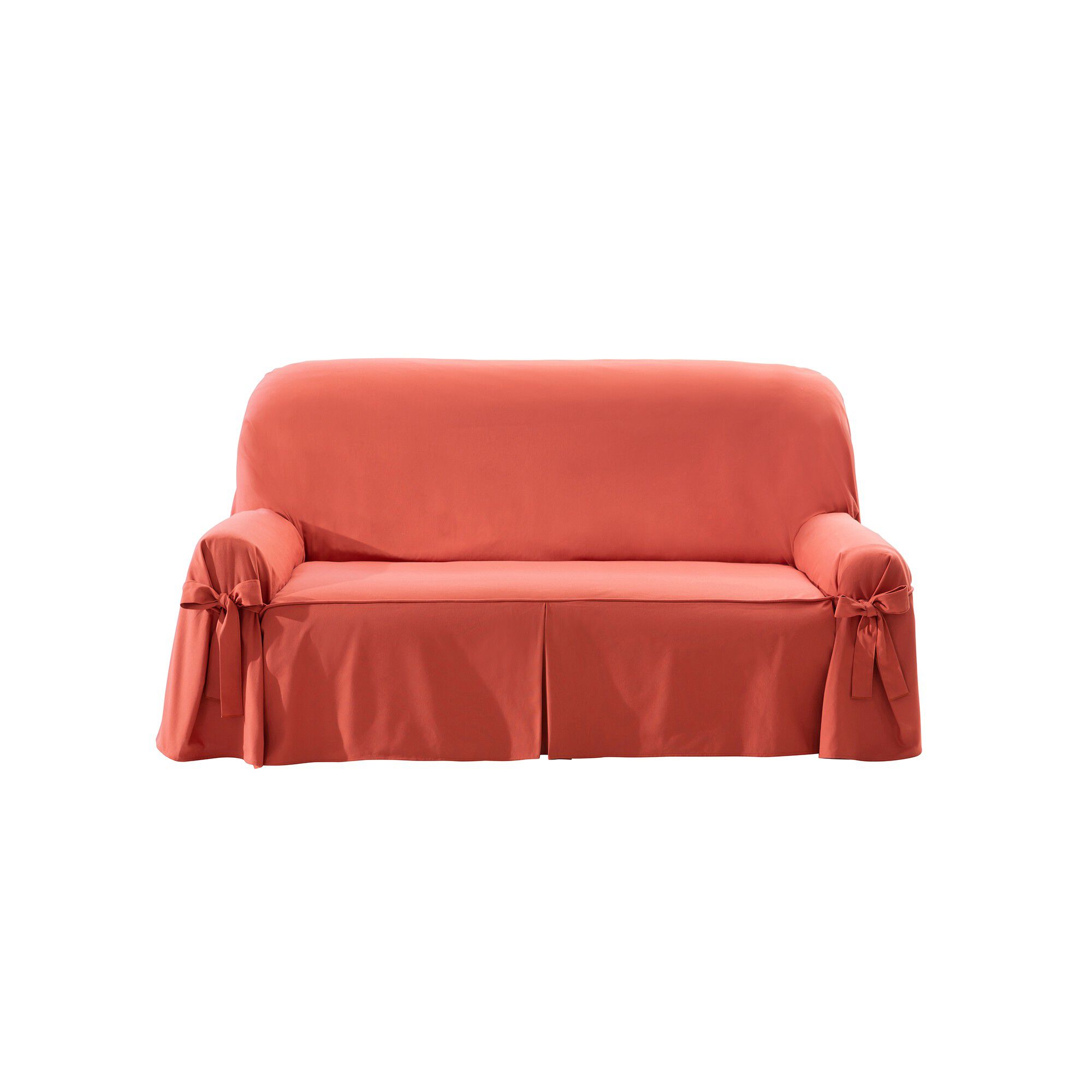 Housse bachette coton uni nouettes fauteuil canapés