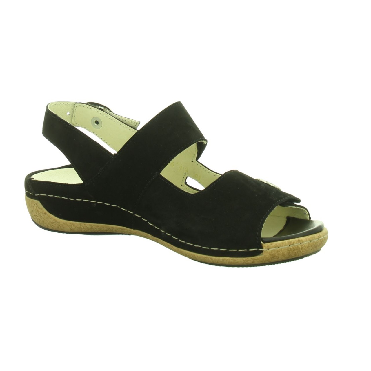 WALDLÄUFER Komfort Sandalen schwarz