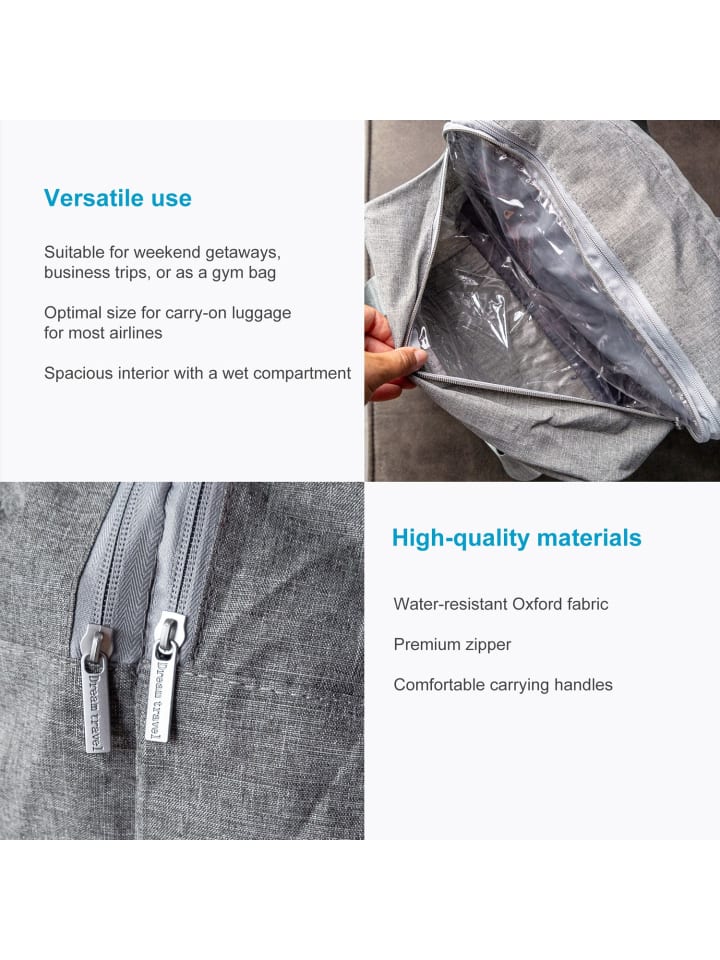 Intirilife Wasserfeste Reisetasche in GRAU günstig kaufen onesize
