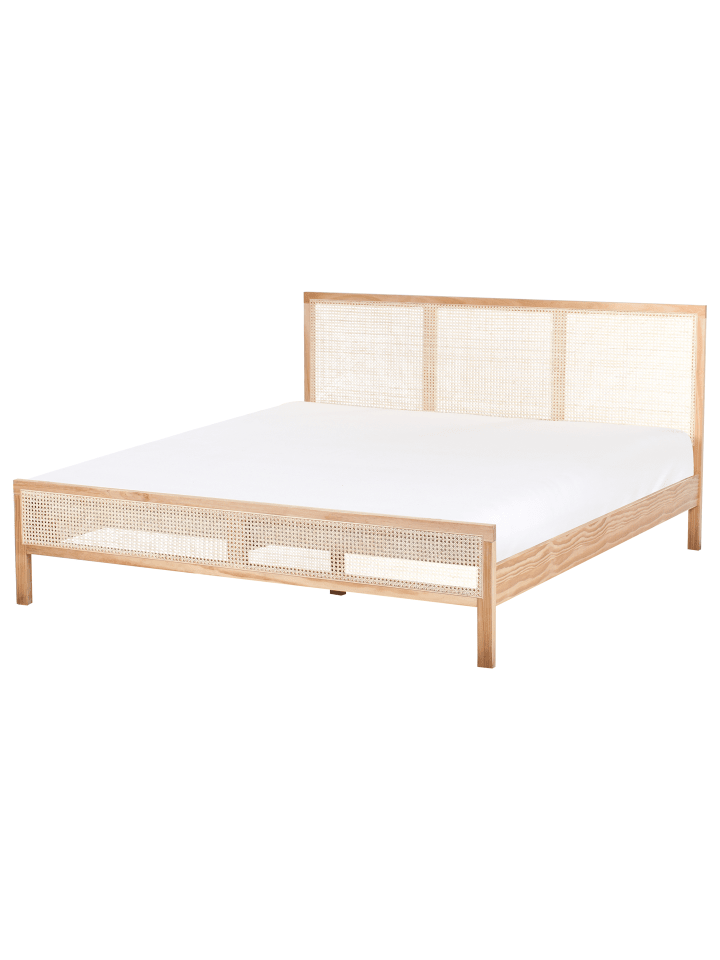 Beliani Doppelbett SALERNAS in Braun - (W) 186 x (H) 100 x (L) 206 cm günstig kaufen onesize