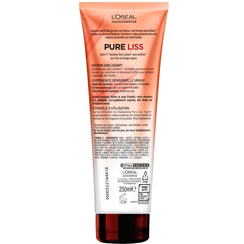 L'Oréal Paris Haute Expertise Pure Liss Après-Shampoing lissage