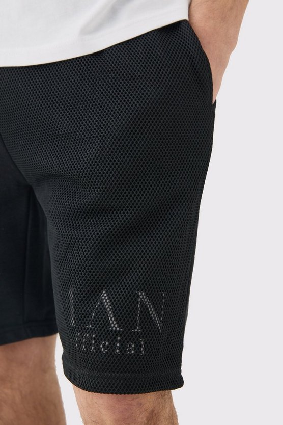 Loose Fit Man Official Splice Mesh Short