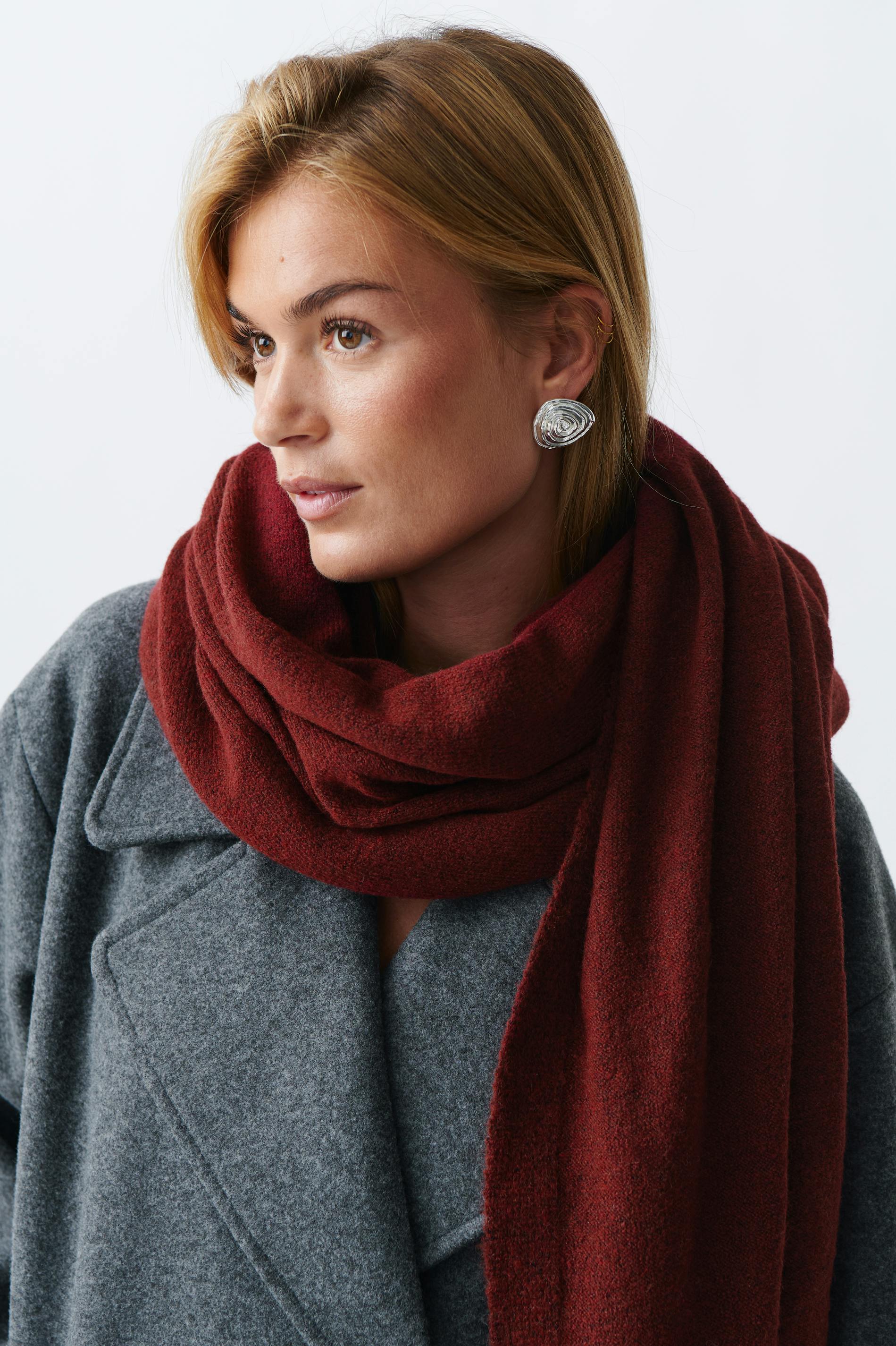 Soft knitted scarf