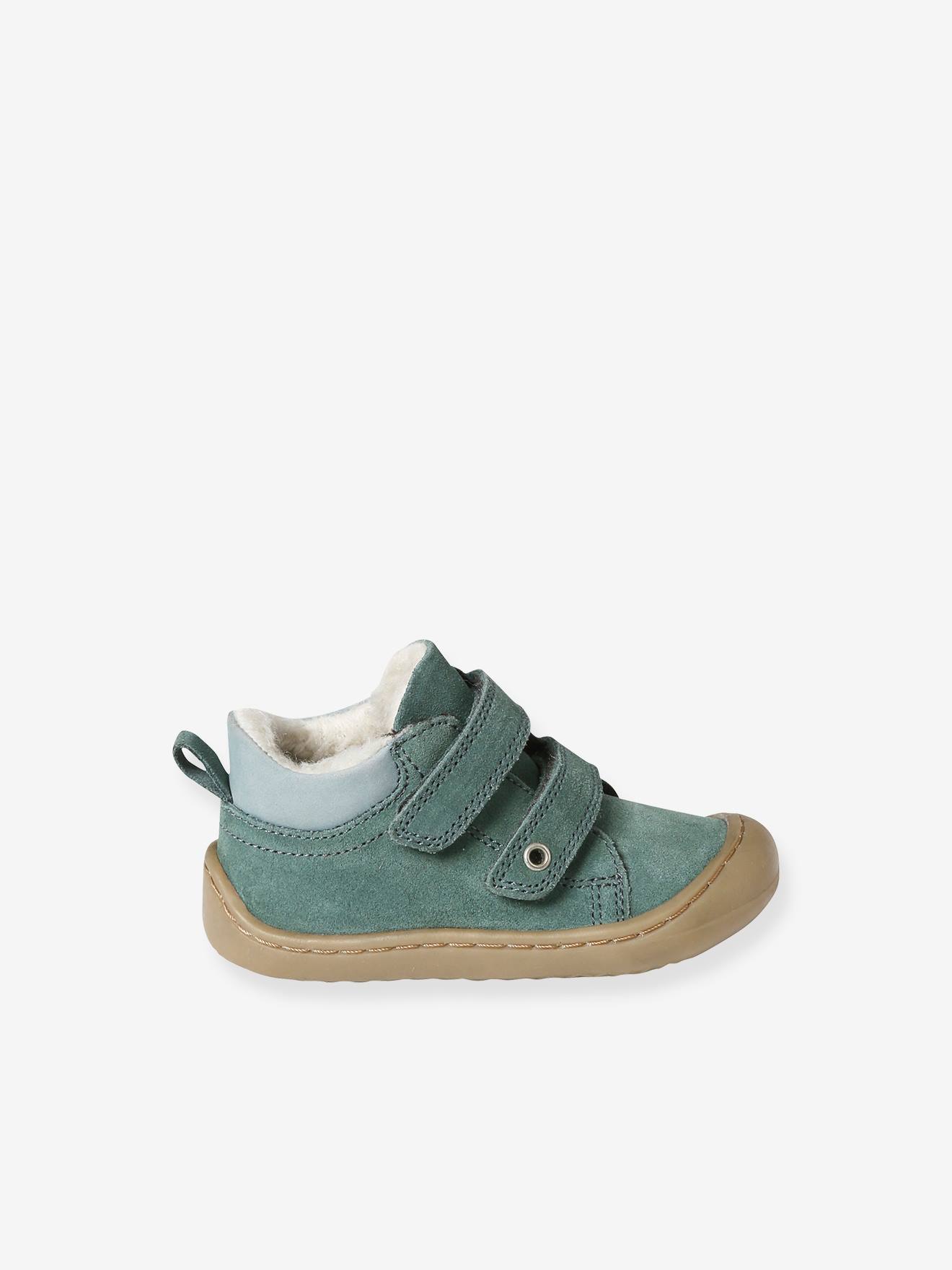 Vertbaudet Warme Baby Lauflern-Boots - grün