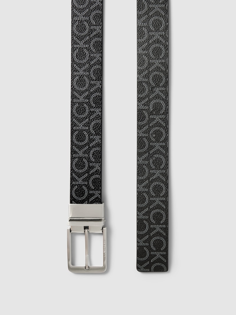 Gürtel mit Allover-Muster in schwarz