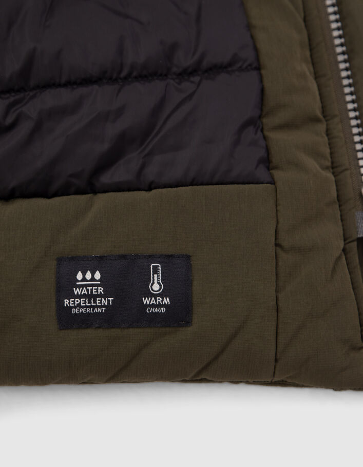 Parka kaki maxi zips waterproof garçon