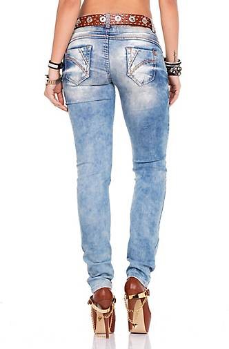 Cipo & Baxx Straight Fit-Jeans mit stylishem Gürtel