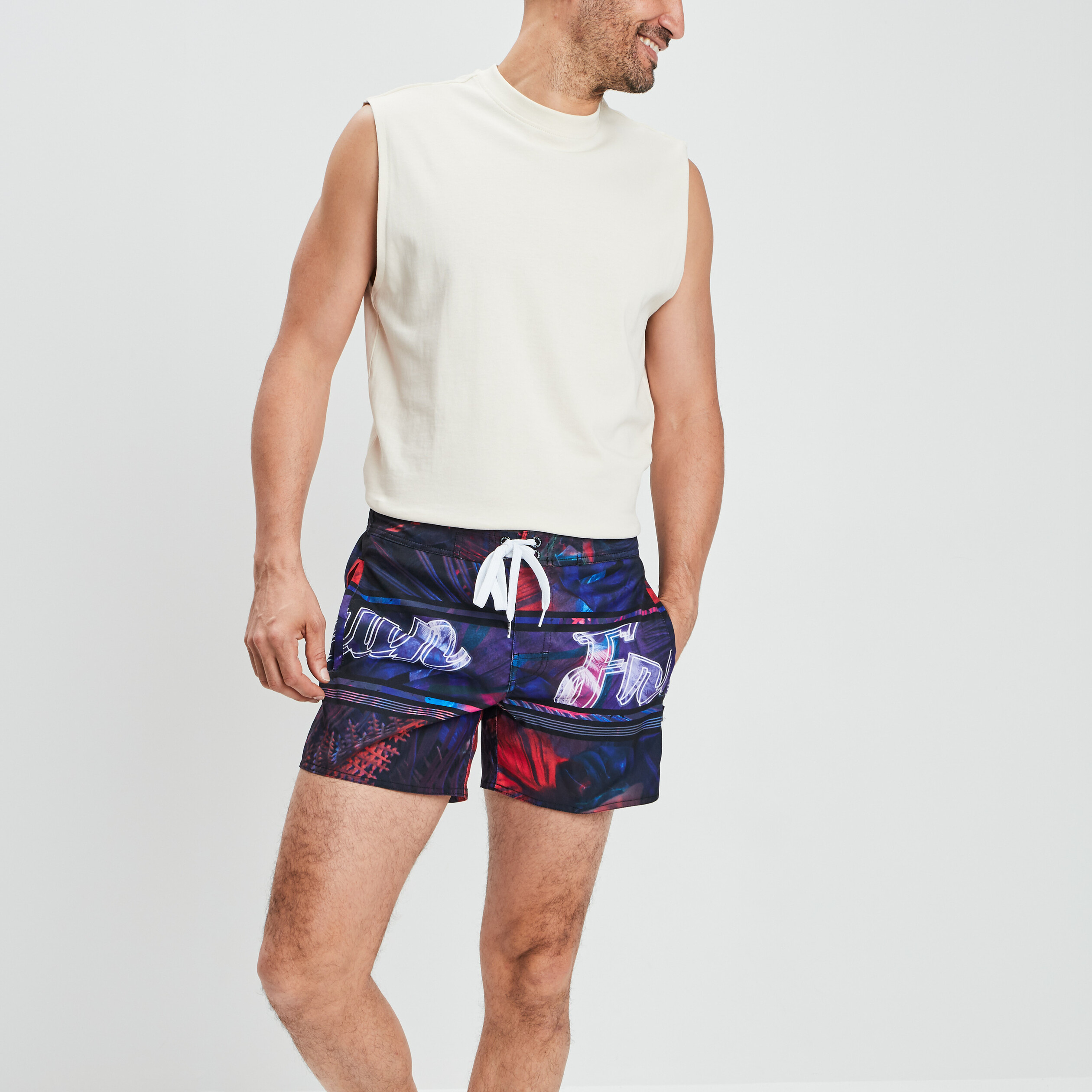 Short de bain Freegun rouge homme | La Halle