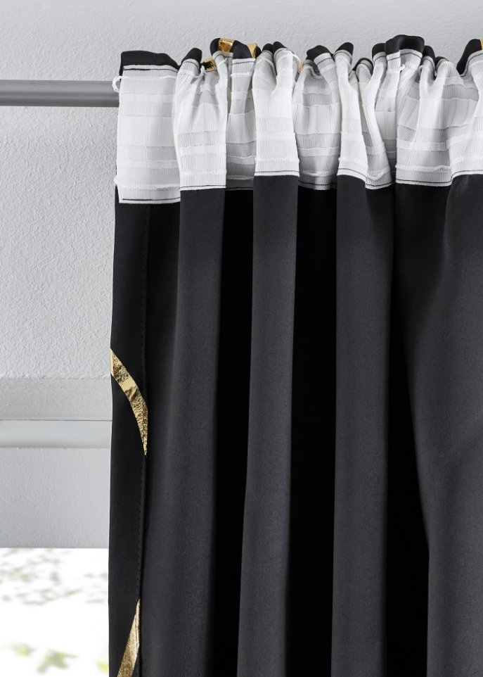 Verdunkelungsvorhang mit Glanzdruck (1er Pack)