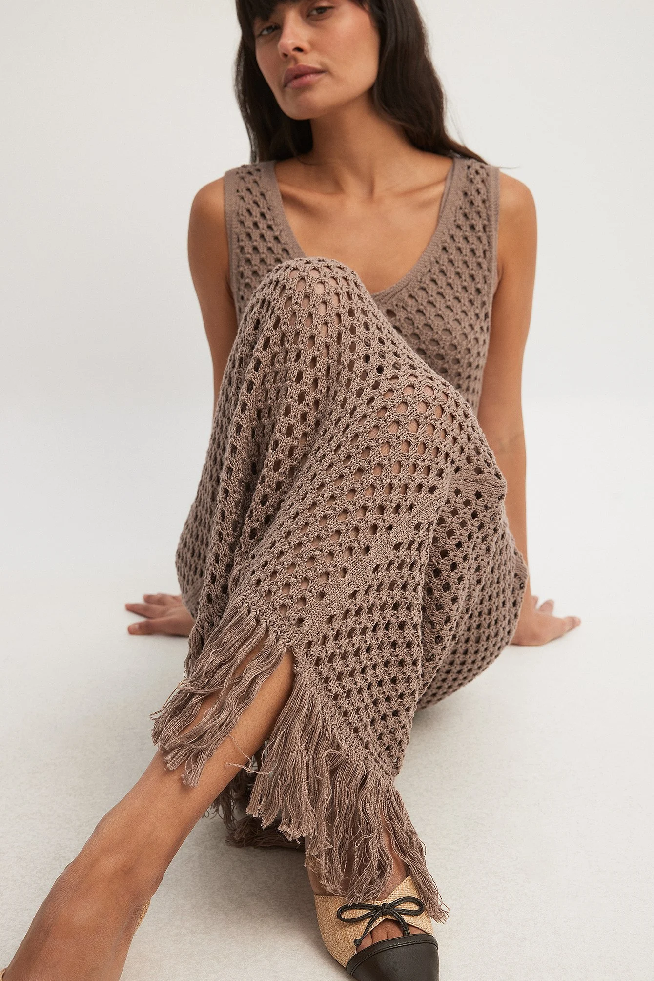 Midi-Häkelkleid