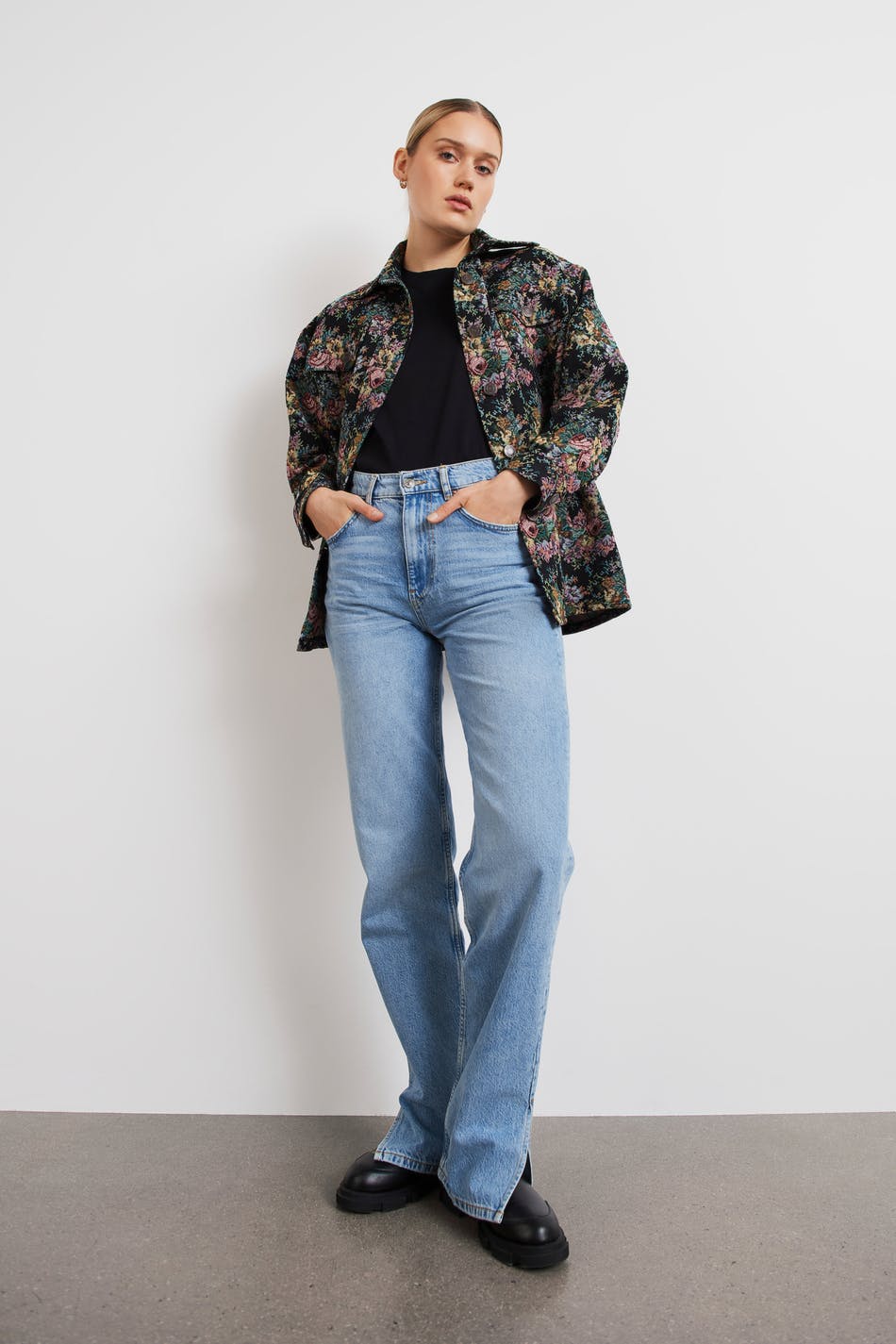 90s tall slit jeans