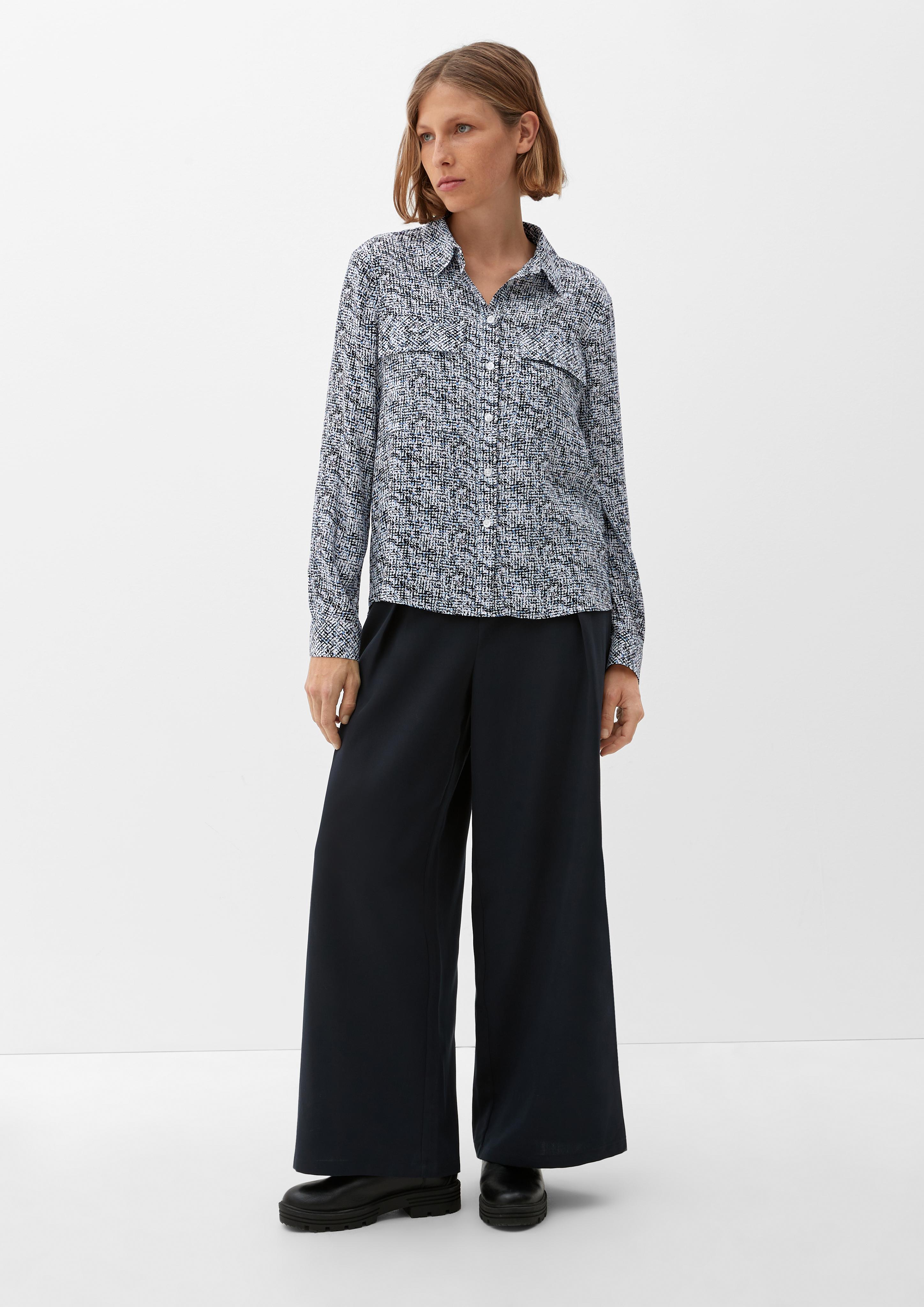 Viskosebluse mit Allovermuster  2124786-02A2