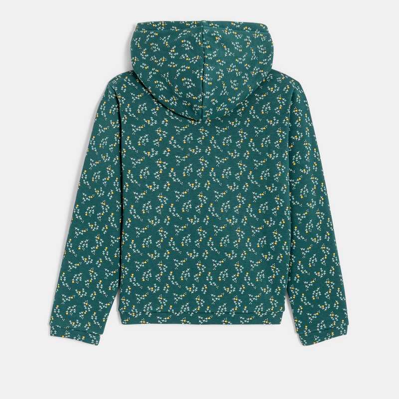 Sweat-shirt imprimé vert fille
