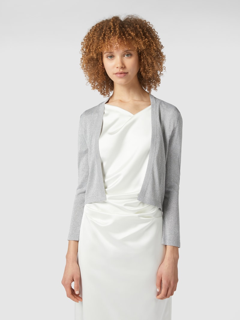 Bolero mit Effektgarn in silber meliert