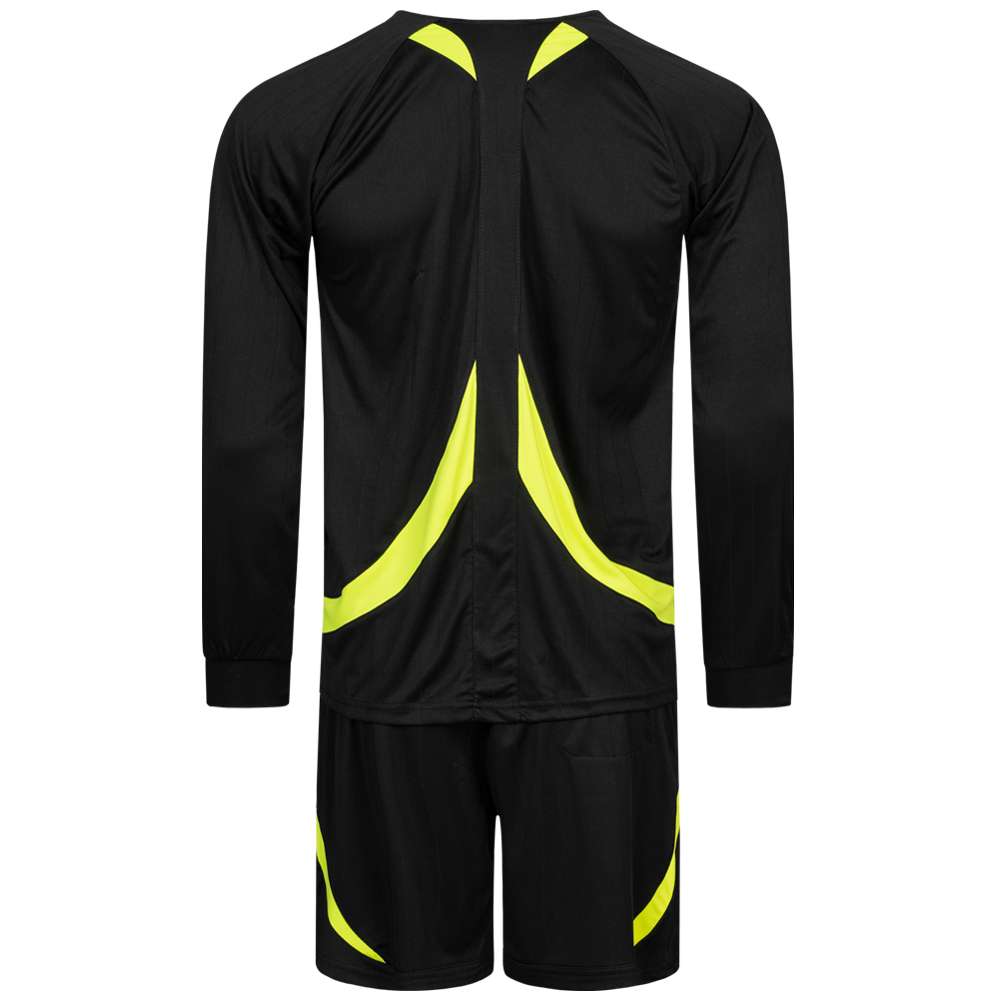 Zeus Herren Schiedsrichter Set Trikot mit Shorts Schwarz