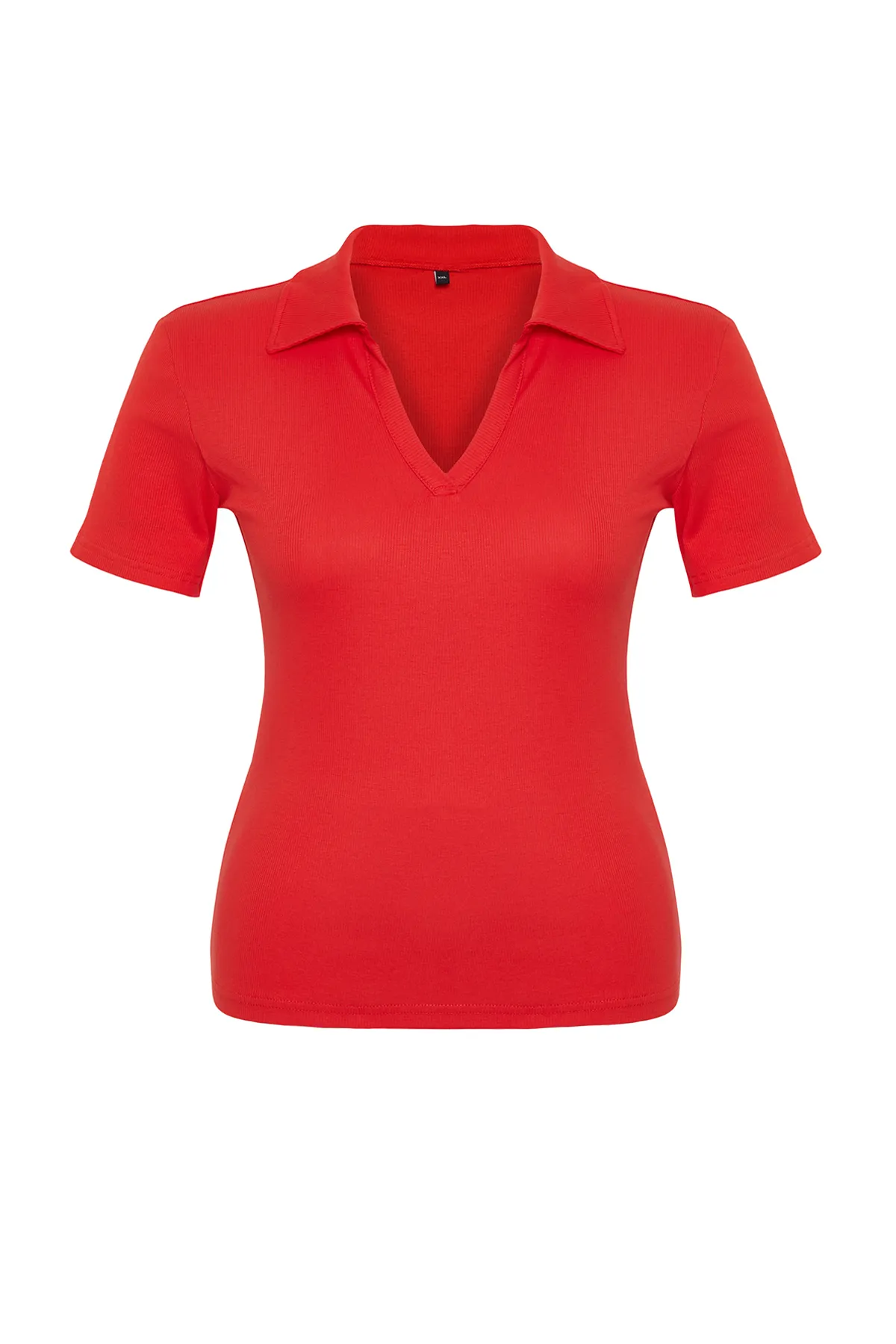 Trendyol Curve  Rote schnurgebundene Strickbluse TBBSS22BZ0750