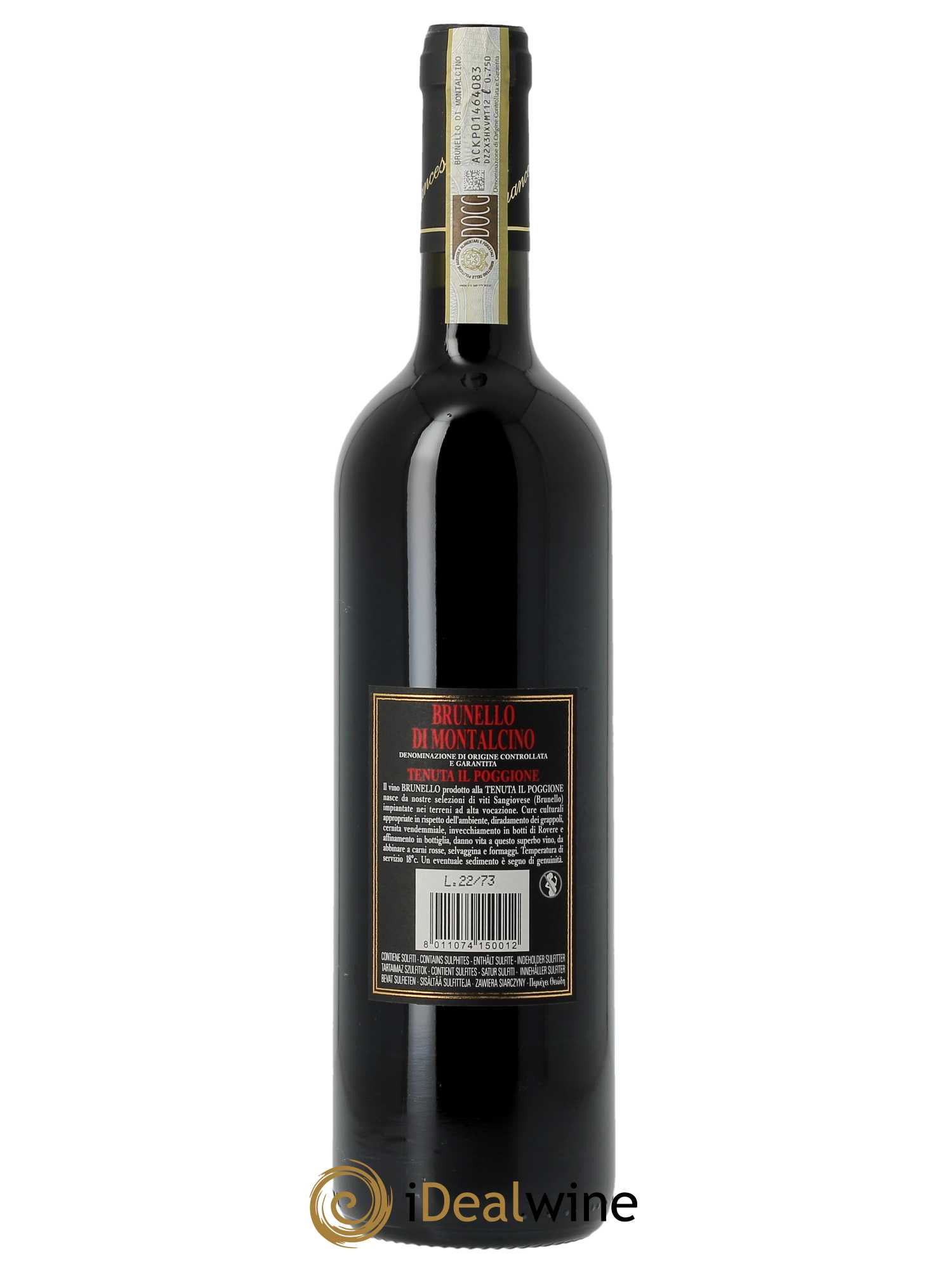 Brunello di Montalcino DOCG Il Poggione Lavinio Franceschi  2017 - Lot de 1 Bouteille