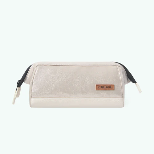 Iridescent beige school pencil case from Rue Saint-Michel