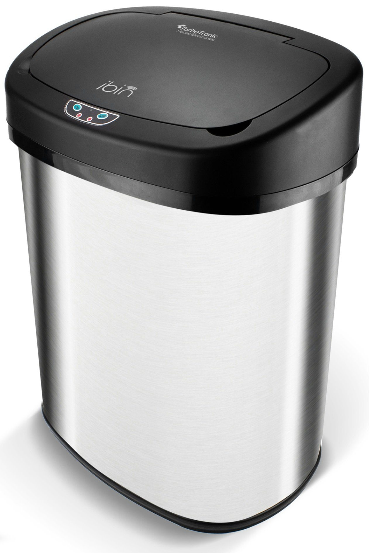 TurboTronic by Z-Line Mülleimer Batterie-/Netzbetrieb 38L, 48L oder 58L, Geruchsfilter, Automatik Abfalleimer, Edelstahl