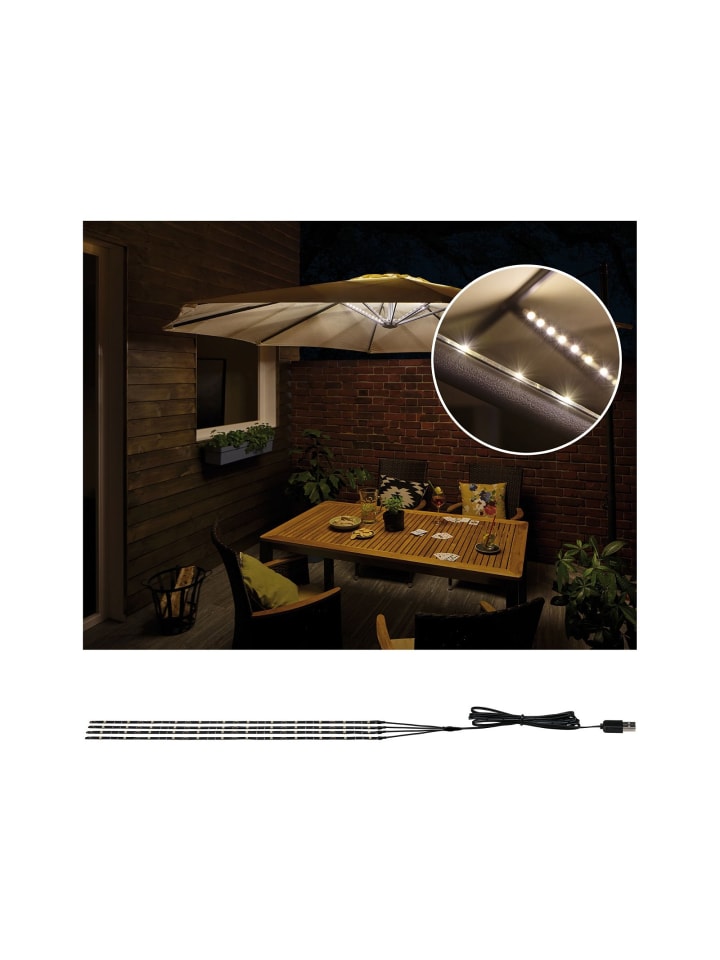 paulmann USB LED Stripe Parasol-Light Schirmbeleuchtung Basisset 4x40cm günstig kaufen onesize