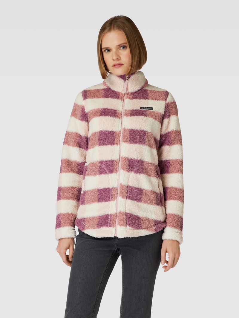 Sweatjacke mit Teddyfall Modell 'West Bend Full Zip' in rosa