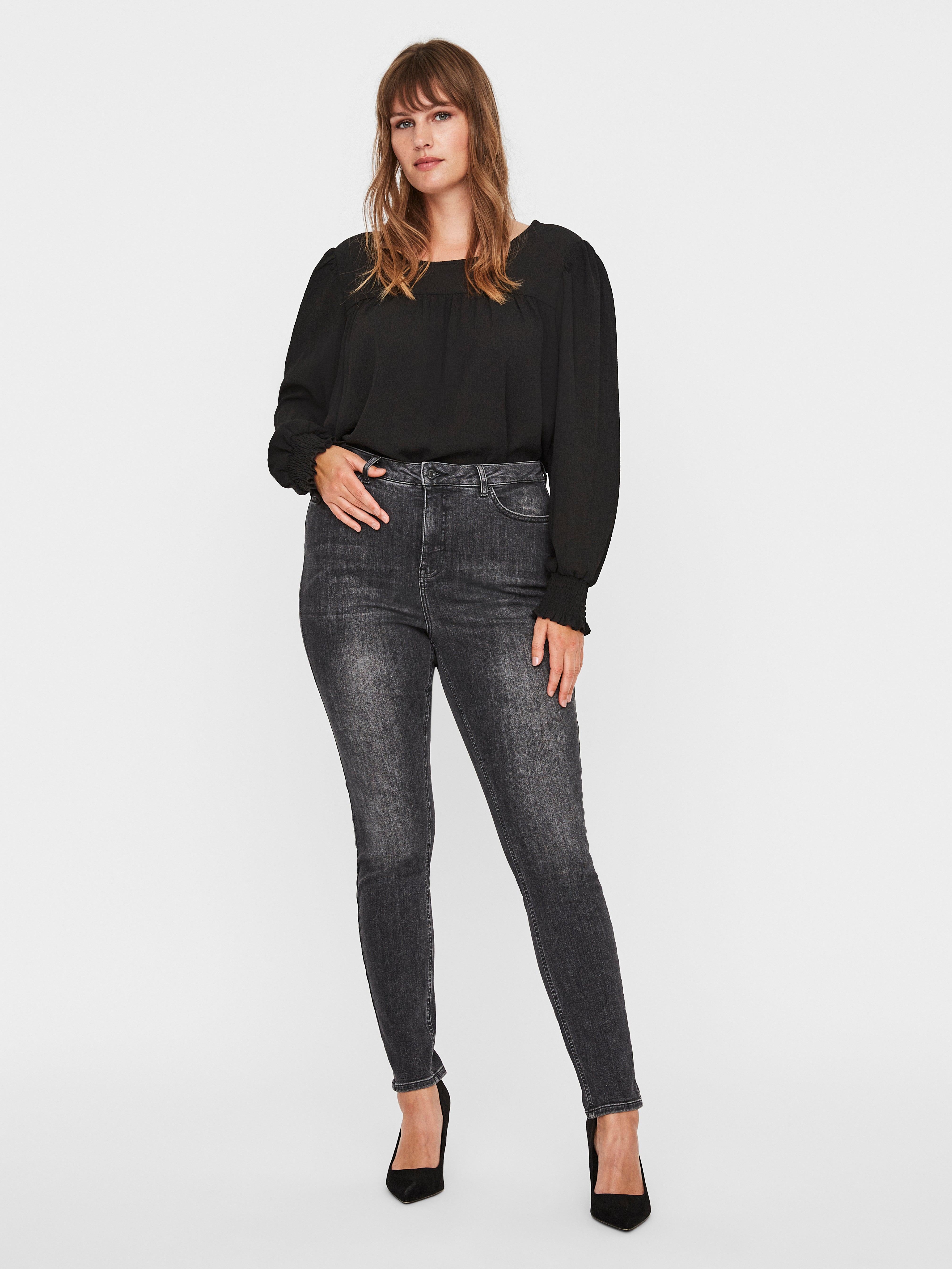 VMLORA Hohe Taille Skinny Fit Jeans