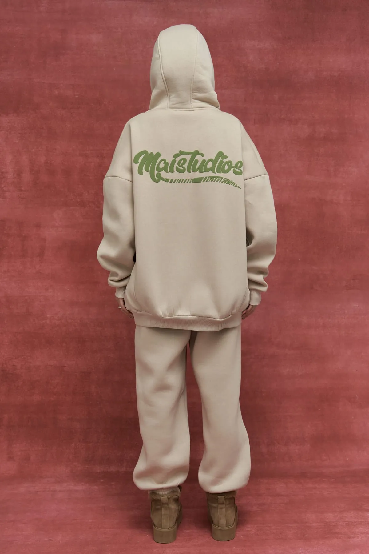 MAİ COLLECTİON  Morgan Bone Oversize-Trainingsanzug-Set