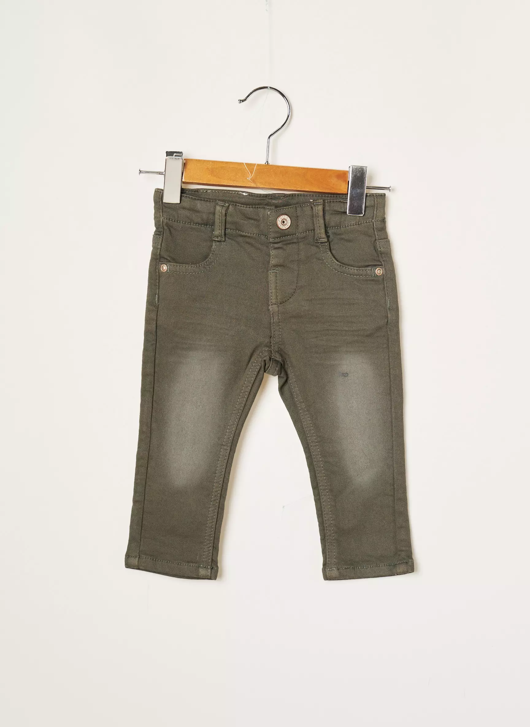 3 Pommes Pantalons Droits Garcon couleur vert