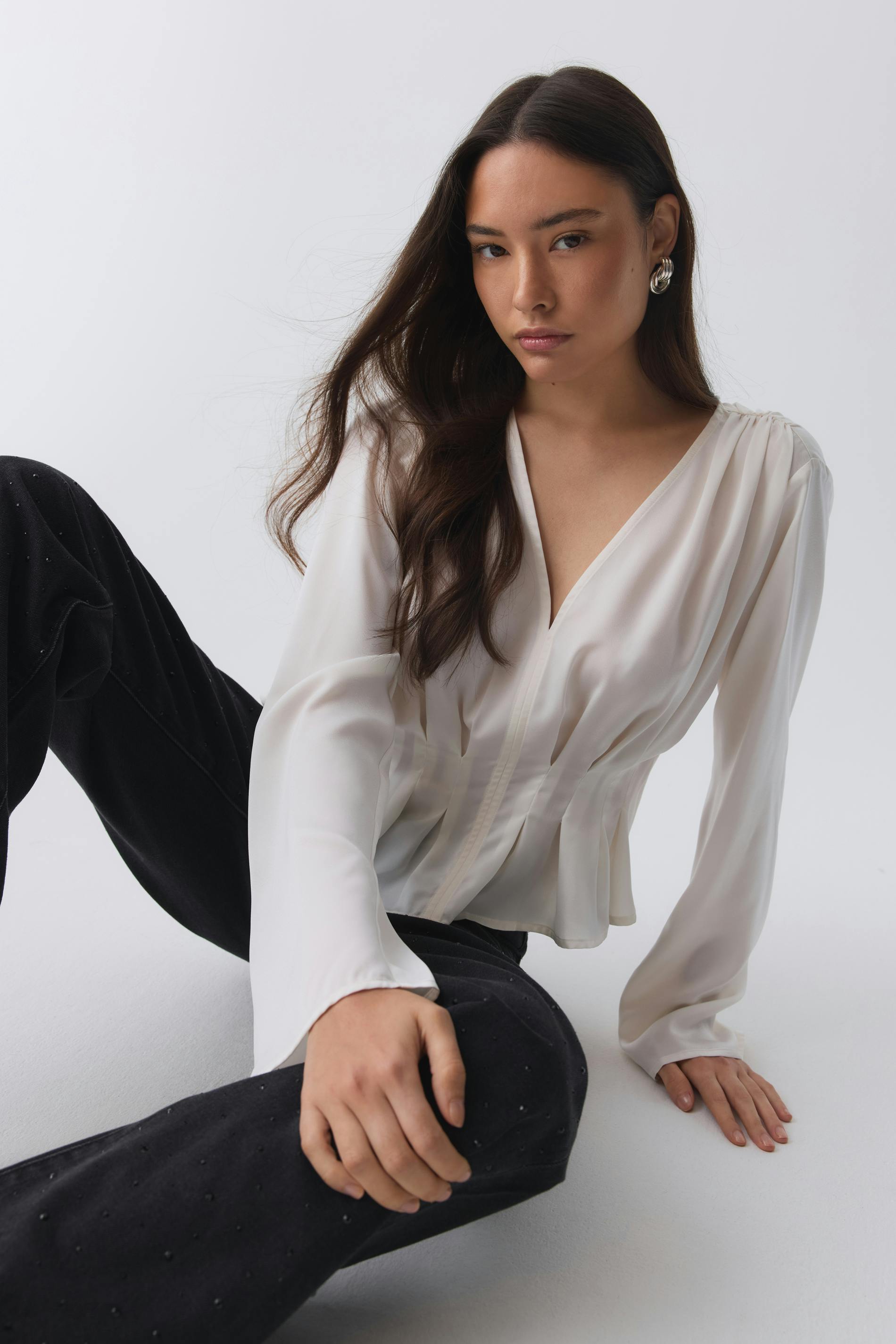 V-neck blouse