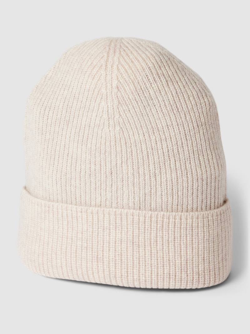 Mütze aus Kaschmir in beige meliert