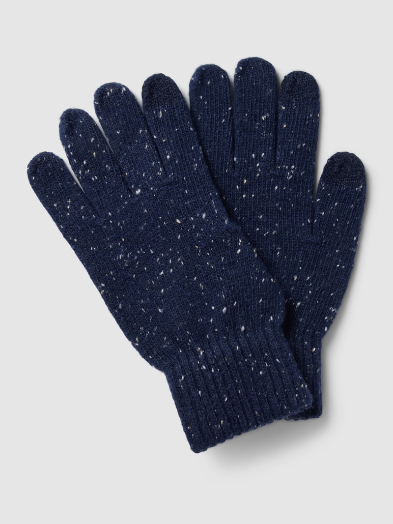 Handschuhe mit Label-Detail Modell 'CLIFF' in marineblau
