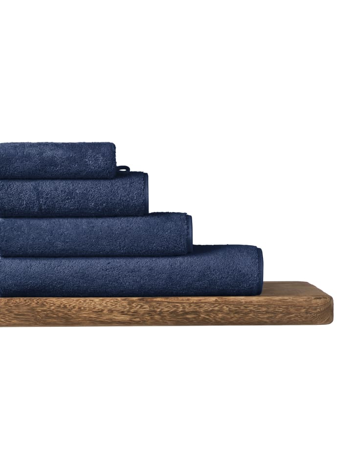 Schiesser Handtuch Milano im 4er Set in Dunkelblau günstig kaufen 50 x 100 cm