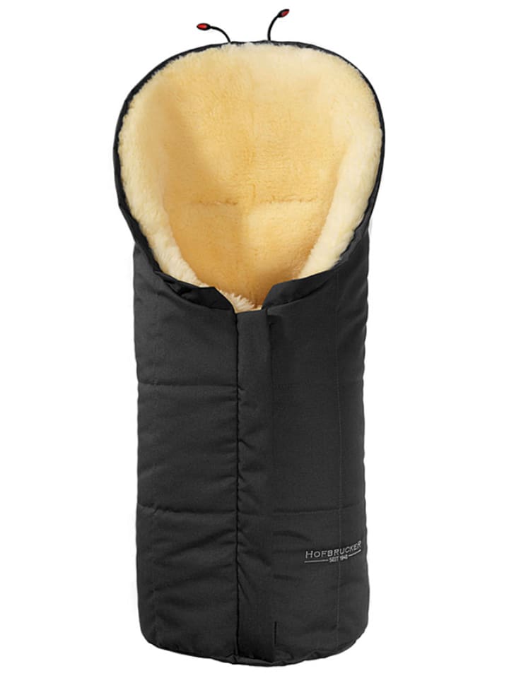 Hofbrucker Lammfell-Fußsack in Schwarz - (L)80 x (B)34 cm günstig kaufen onesize