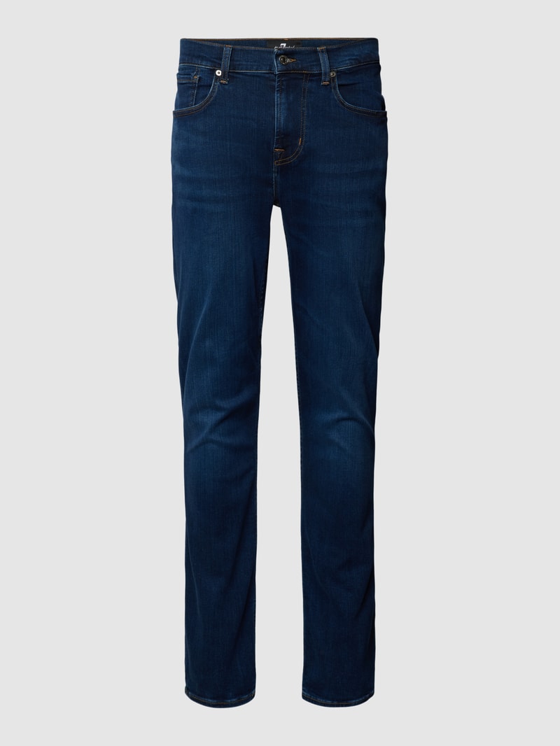 Slim Fit Jeans mit 5-Pocket-Design in blau