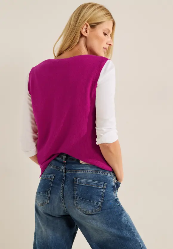 CECIL Pullunder mit Strickdetails
