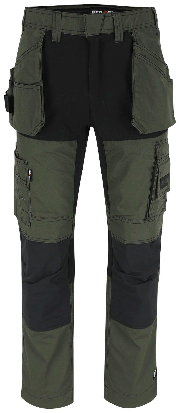 Herock Arbeitshose Spector Hose Multi-Pocket-Hose mit 2 festen Nageltaschen und 4-Wege-Stretch-Teilen