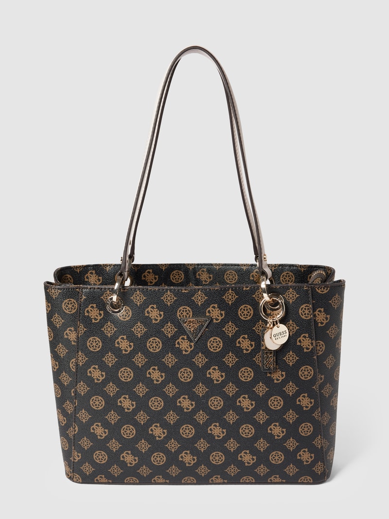 Shopper mit Allover-Print Modell 'NOELLE' in mittelbraun