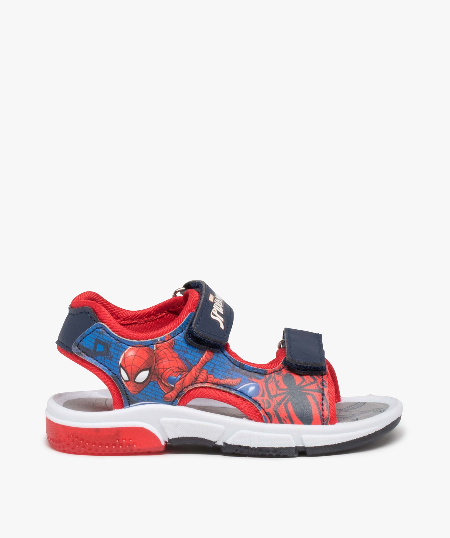 Sandales sport Garçon à double scratch imprimé super hér... bleu | GEMO