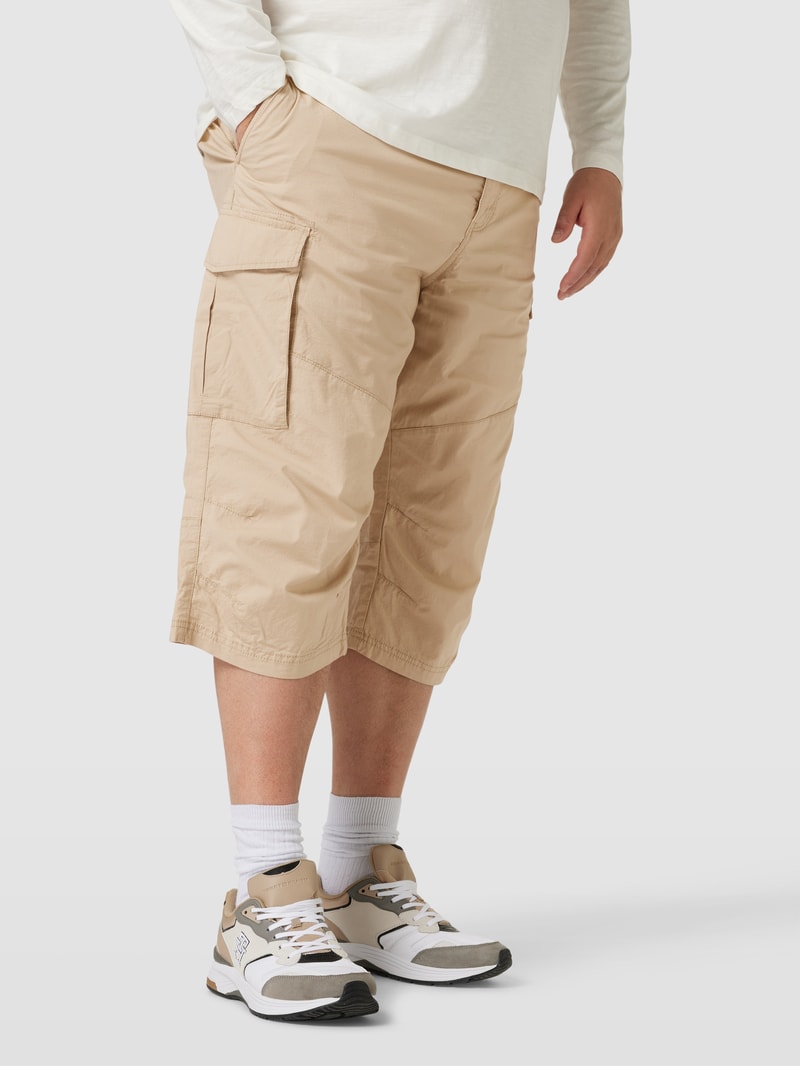 PLUS SIZE Caprihose mit Cargotaschen Modell 'Detroit' in beige